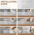 Closet Organizers and Storage, Acrylic Clear Plastic Storage Bins with Magnetic Door, 8 Pack Storage Containers for Clothes Home Organization Purse Bag Cabinet Display Closet Organizer System