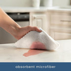 S&T INC. Microfiber Cleaning Cloths with Box, Two 50pk Boxes, Bulk Towels for Home, Reusable Microfiber Towels for Cars, Cleaning Rags, White, 190gsm, 11.8 Inches x 11.8 Inches