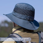 Fishing Hat, UPF50+ Wide Brim Sun Hat for Men Women, UV Protection Hiking Beach Bucket Hats Summer Safari Hat