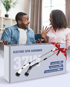 Electric Spin Scrubber, [IPX7 Waterproof ] [50KG Torque] Shower Scrubber with 9 Brush Heads, 2 Speed Mode, 4 Adjustable Angles, Electric Brush for Cleaning for Bathroom Floor Tile (Gray)