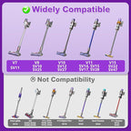 Lemige LED Green Light Head Replacement Parts for Dyson V7 V8 V10 V11 V15 Cordless Vacuum Cleaner, Quick Release LED Light Attachments, Anti-Tangle and Soft Brush Roller for Carpets, Rugs, Hard Floor