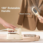 Travel Steamer for Clothes Portable Rotary Garment Iron 1200W Small Travel Steam Iron for Home, Dorm, College, 150ml Water Tank, Foldable Wrinkle Remover 120V