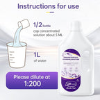 1L Floor Cleaning Solution Compatible with Roborock/Eufy/iRobot/Ecovacs/Dreame/Shark, Fragrance Deodorization, Deep Cleans for Multiple Hard Floors (1 Liter, 【Lavender】)