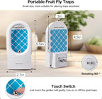 Indoor Fruit Fly & Gnat Traps Plug-in - UV/Blue Light Insect Trap with 2 Devices+6 Refills, Safe & Odorless Flying Insect Catcher for House/Kitchen/Office - Get Rid of Mosquitoes, Moths, Gnats