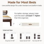 StorageWorks Underbed Storage with Lid, 2-Pack Under Bed Storage Containers for Clothes, Bedding, and Sweaters, Beige