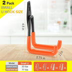 2 Pack Heavy Duty Garage Hooks Storage Organizer Wall Mount Power and Garden Tool Hangers, for Hanging Ladders, Ropes, Hose, Bulk Items