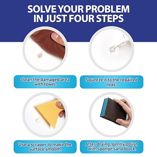 Spackle Wall Repair Kit,Drywall Repair kit,Wall Mending Agent Putty with Scraper,Plaster Wall Repair Paste for Wall Crack/Nail Hole/Graffiti,Wall Surface