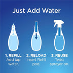 Clorox Glass Cleaner Refills Glass Cleaning System for Mirrors and Window Cleaning, 2 Count