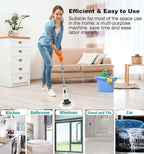MGLSDeet Electric Spin Scrubber Rechargeable Cleaning Brush with 7 Replaceable Brush Heads, Cordless and Portable Power Scrubber, Electric Bathroom Scrubber for Cleaning Tile, Window, Floor, Tub, Car