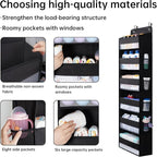 WishJazz Over the Door Organizer, 6 Shelf Hanging Organizer, Anti Tilt 50lbs Back of Door Storage for Bathroom, Nursery, Pantry, Baby Essentials