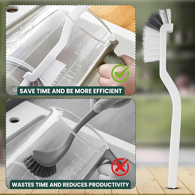 14 Pcs Crevice Cleaning Brush Set – Hard Bristle Cleaning Tools for Grout, Tile Floors, Gaps & Narrow Spaces – Multi-Purpose Grout Scrub Brush for Cleaning Bathroom, Shower, Window Tracks, Kitchen