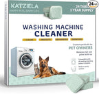 Katziela Washing Machine Cleaner Tablets Laundry Machine Cleaner & Pet Odor Remover Deep Cleaning Tablets for Front and Top Load Washers