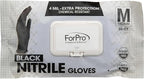 ForPro Disposable Nitrile Gloves, Chemical Resistant, Powder-Free, Latex-Free, Non-Sterile, Food Safe, 4 Mil