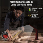 Working Light Portable, Rechargeable Work Lights with Magnetic Base Hanging Hook,360° Rotate 5 Modes,COB LED 800 Lumens Foldable Inspection Light for Car Repair, Grill and Outdoor Use(4pack)