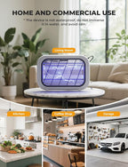 YISSVIC 20W Indoor Bug Zapper Electric Fruit Fly Traps for Indoors Mosquito Zapper Electric Fly Zapper Moth Gnat Insect Killer for Home Office Garage Kitchen Dining Living Room (White)