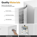 Metal Storage Cabinet with 2 Drawers 36" H,White Metal Garage Cabinets with 2 Lockable Doors and Adjustable Shelves Easy to Assemble for Home Office, Kitchen,Pantry,Garage,Warehouse