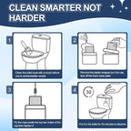 Toilet Bowl Cleaner, Automatic Long-Lasting Blue Toilet Cleaner Bottle, Septic Safe Toilet Bowl Tablets in Bottles, Fresh Bathroom & Deodorize, 6 Pack, 2300 Flushes Each
