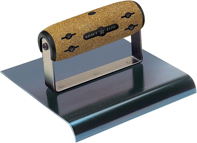 Kraft Tool Kraft CFE579K 6" by 6" 1/8-Radius Elite Series Five Star Blue Steel Hand Edger with Cork Handle (1per Pack)
