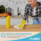 AIDEA Microfiber Cleaning Cloth White, 8PK, Absorbent Lint Free Rags, Scratch Free, Streak Free Microfiber Towels, Dish Towels White, 11.5in.x11.5in.