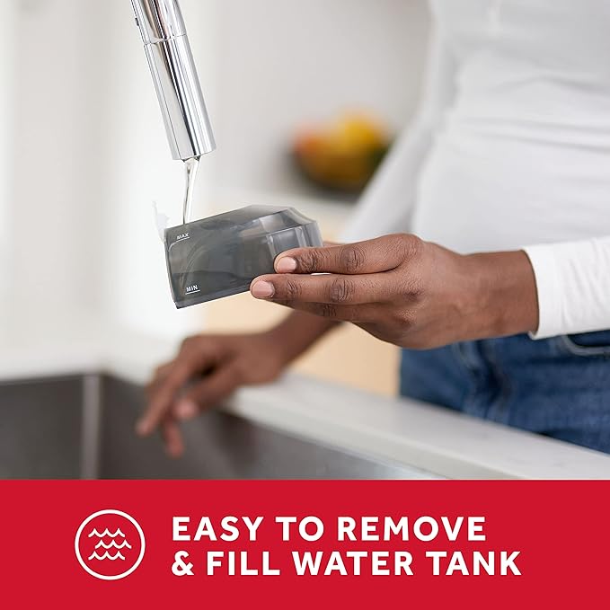 Sunbeam 1200W Steam Burst Handheld Steamer for Clothes, Dual Steam Settings, 30-Second Fast Head-Up, Bristle Brush Attachment, White and Blue Finish