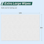 [240 Count] Adult Wipes for Elderly, 8" x 12" Extra Large Adult Wipes for Incontinence & Cleansing - Disposable Washcloth for Elderly Bathing No-Rinse - Vitamin E & Aloe