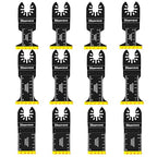 12PCS Titanium Oscillating Tool Blades Metal Cutting, Professional Multi Tool Blades for Metal Wood Plastic Drywall Cuts Saw Blades Compatible with Dewalt Milwaukee Ryobi Rockwell