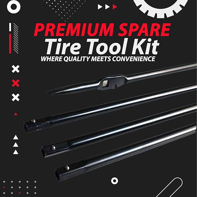 Premium Spare Tire Lug Wrench Tool Kit for Chevrolet Suburban, Avalanche, GMC Yukon, and Cadillac Escalade - Durable Carbon Steel, Rust-Resistant Coating