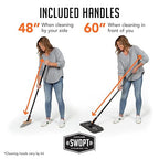 SWOPT 24” Microfiber Dust Mop, Angle Broom + 48” & 60" Steel Handles, Combo — Cleaning Heads with Long Handles Interchangeable with All SWOPT Cleaning Products — Clean Hard-to-Reach Areas