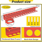 Screwdriver Plier Organizer Wall Mount, Screwdriver Rack, Metal Plier Holder Utility Tool Holder Organizers and Storage Rack for Garage Workshop Workbench Tool Chest Cart,1 Pcs, Red