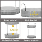 Asayuee 360 Rotating Makeup Organizer for Vanity,Bathroom Countertop Organizer,Spinning Perfume Organizer&Vanity Organizer(Grey-2 Tier)