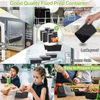 50-Pack Food Prep Containers, 1000ML/ 34 OZ Microwavable Food Storage Containers with Lids, Reusable Plastic lunch Containers Lunch Boxes- Stackable, Reusable Dishwasher Safe