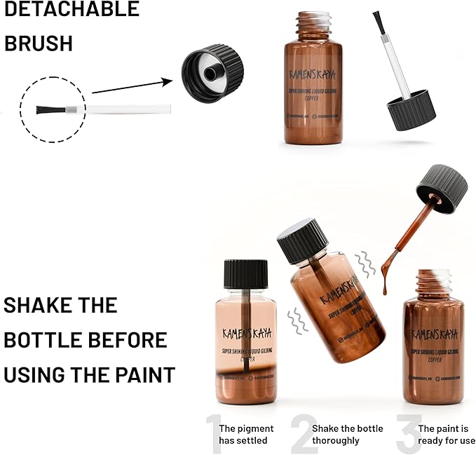 Liquid Copper Leaf Paint - Alcohol Based Fast Drying Copper Liquid Leaf, 0.68 fl oz (20 ml)