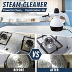 Handheld Steam Cleaner, Steamer for Cleaning, Multipurpose Portable Steam Cleaners for Home Use with Safety Lock and 10 Accessory Kit to Remove Grime, Grease, and More, Save Time and Effort