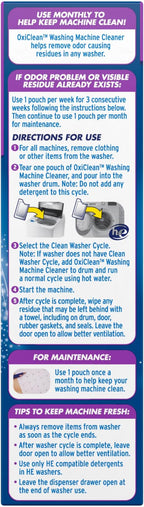 OxiClean Washing Machine Cleaner with Odor Blasters, 4 Count