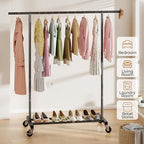 Abiglifty Single Rods Clothes Rack