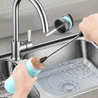 Bottle Brush, 15-inch Stainless Steel Long Handle Cleaning Brush, Kitchen Cleaning Brush, for Cleaning Water Bottles, Glasses, Baby Bottles, Glassware, Food Jars, Cups, Wine Aerators, Brown