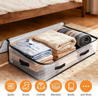 8 Pack Under Bed Storage Bags, 75L Foldable Clear Storage Containers with Handles, Dual Zippers for Comforter, Clothes, Bedding, Linen Sheets, Sweaters, Blanket Storage