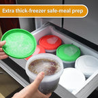 EONJOE 32oz Plastic Containers with Lids,Reusable Freezer Meal Prep Food Leftover Storage Jars Bowls Stackable,12-pack