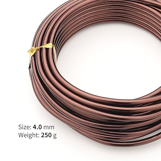 Bronze-4.0-Anodized Aluminum Bonsai Training Wire 250g Large Roll,Many Size to Choose,KSVZS Bendable Metal Wire for Crafts,Sculpting,Armature and Daily Use,Necessities for Family