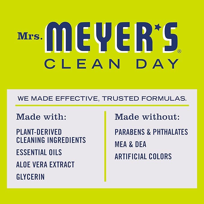 MRS. MEYER'S CLEAN DAY Liquid Dish Soap, Biodegradable Formula, Lemon Verbena, 16 fl. Oz