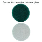 BokWin 8 Pcs 5 Inch Round Scouring Pads Drill Scrubber Pads Hook and Loop Scuff Pads for Clean Polishing(Green)