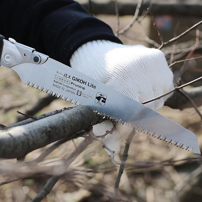 KAKURI Japanese Hand Saw [Tree Pruning] 8-1/4" Japanese Pull Saw with Blade Cover, Made in JAPAN