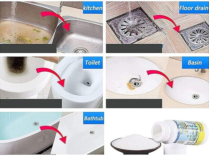 Upgraded Drain Cleaner, Wild Tornado Sink And Drains, Fast Foaming, Multi-functional Pipe Cleaning Tool for Home Kitchen Toilet (2pcs)