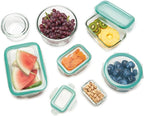 OXO Good Grips 3.5 Cup Smart Seal Glass Rectangle Food Storage Container, Clear (Pack of 2)