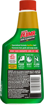 Liquid-Plumr Pro-Strength Hair Eliminator Gel Clog Remover, Hair Clog Remover and Drain Opener, Safe for All Septic Systems and Pipes, 16 fl. oz. Bottle (Pack of 2)