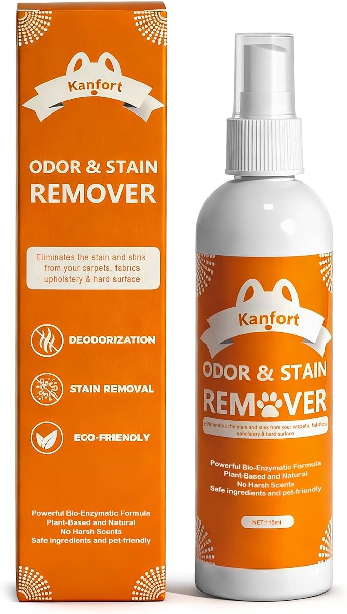 Stain & Strong Odor Eliminator, Pet Odor Eliminator for Strong Odor, Carpet Stain Remover for Cat, Dog,Furniture, Beds