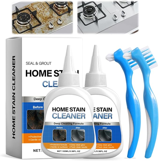 Home Stain Cleaner Gel, 2025 New Dirt Stains Remover, Multi-functional Bathroom Cleaner for Tile Gaps, Cleaning Gel suitable for Kitchen Surfaces, Portable Deodorizing Cleaner (2)