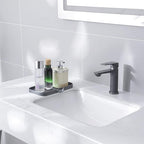 Silicone Bathroom Soap Dishes with Drain Spout-Bathroom and Kitchen Sink Organizer,Sponge Holder,Dish Soap Tray,Perfect for Dispenser,Scrubber,Bottle,Cup on Sink or Counter-Grey 9.6"×5.3"