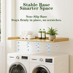 Washer Dryer Countertop, Laundry Room Organization and Storage, 27.6" x 54" Wood Laundry Countertop for Washer and Dryer, Natural