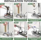 1224 Replacement Cartridge Kit for Two Handle Faucets,Faucet Cartridge Replacement Bathtub Valve Repair with Retainer Removal Tool